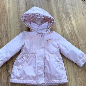 London Fog Pink Kids Raincoat with Heart Design